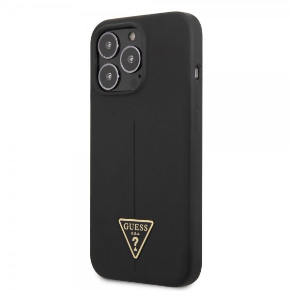 Guess iPhone 13 Pro Suojakuori Metal Triangle Musta