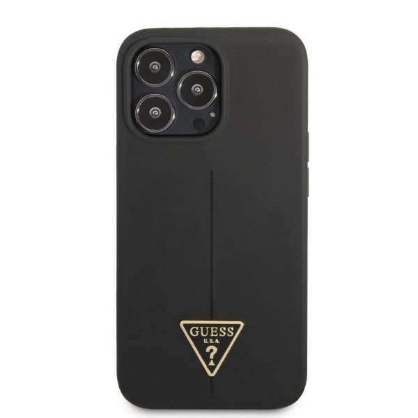 Guess iPhone 13 Pro Suojakuori Metal Triangle Musta