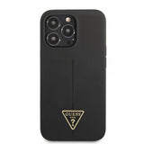 Guess iPhone 13 Pro Suojakuori Metal Triangle Musta