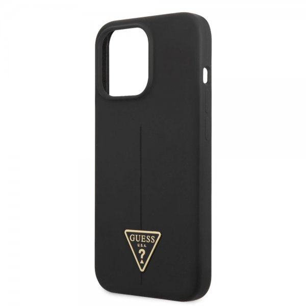 Guess iPhone 13 Pro Suojakuori Metal Triangle Musta