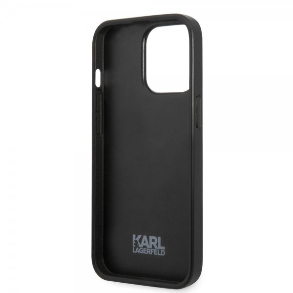 Karl Lagerfeld iPhone 13 Pro kuori, Monogram Iconic Patch, harmaa