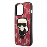 Karl Lagerfeld iPhone 13 Pro -kuori Monogram Iconic Patch, punainen