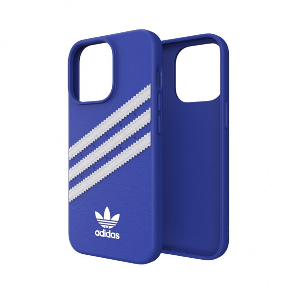 Adidas iPhone 13 Pro -suojakuori, muotoonvalettu PU Collegiate Royal