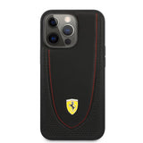 Ferrari iPhone 13 Pro -perforoitu kotelo, musta