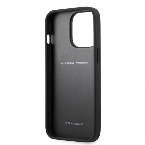 Ferrari iPhone 13 Pro -perforoitu kotelo, musta