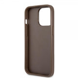 Guess iPhone 13 Pro kuori, Printed Stripe Bottom Brown