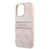 Guess iPhone 13 Pro -suojakuori Printed Stripe, pinkki