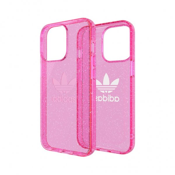 Adidas iPhone 13 Pro Kuori Suojakuori Kirkas Kotelo Kimaltava Vaaleanpunainen