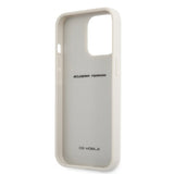 Ferrari iPhone 13 Pro -kuori, aitoa hiilikuitua, metallilogo, hopea