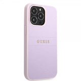 Guess iPhone 13 Pro Saffiano Metal Logo -suojakuori, violetti