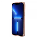Guess iPhone 13 Pro Saffiano Metal Triangle -kuori ruusukulta
