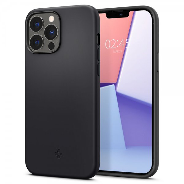 Spigen iPhone 13 Pro Suojakuori Silicone Fit Musta