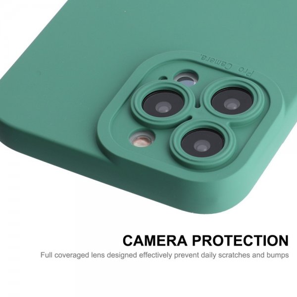 Enkay iPhone 13 Pro -silikonikuori, vihreä
