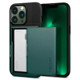 Spigen iPhone 13 Pro -suojakuori Slim Armor CS Midnight Green