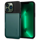 Spigen iPhone 13 Pro -suojakuori Slim Armor CS Midnight Green