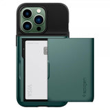 Spigen iPhone 13 Pro -suojakuori Slim Armor CS Midnight Green