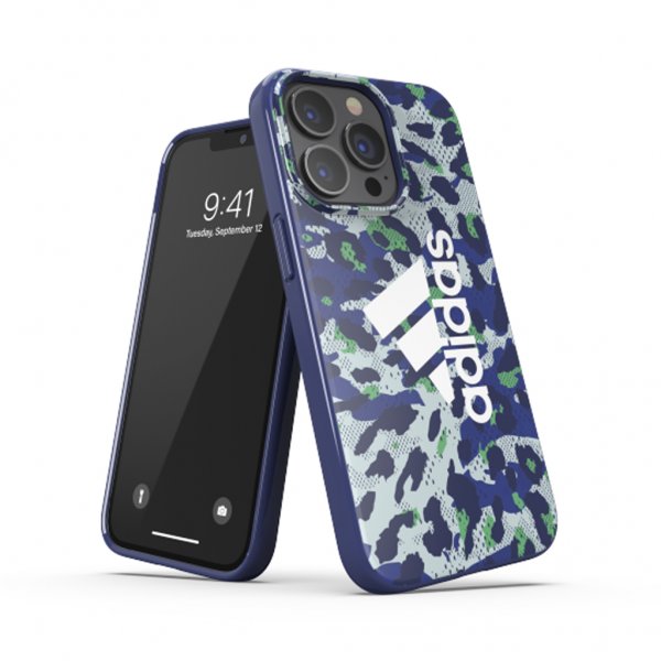 Adidas iPhone 13 Pro -suojakuori, Snap Case Leopard Bold Blue
