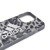 Adidas iPhone 13 Pro kuori, Snap Case Leopardinharmaa