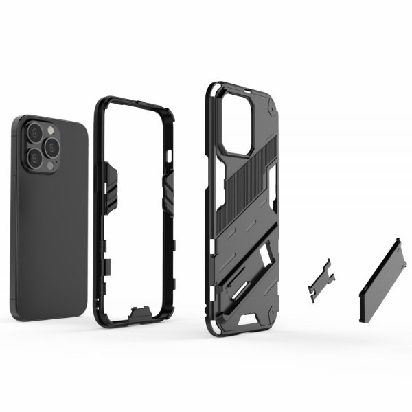 iPhone 13 Pro Kuoret, jalustatoiminnolla, hopea