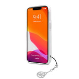 Guess iPhone 13 Pro -suojakuori Stripe Charm, harmaa