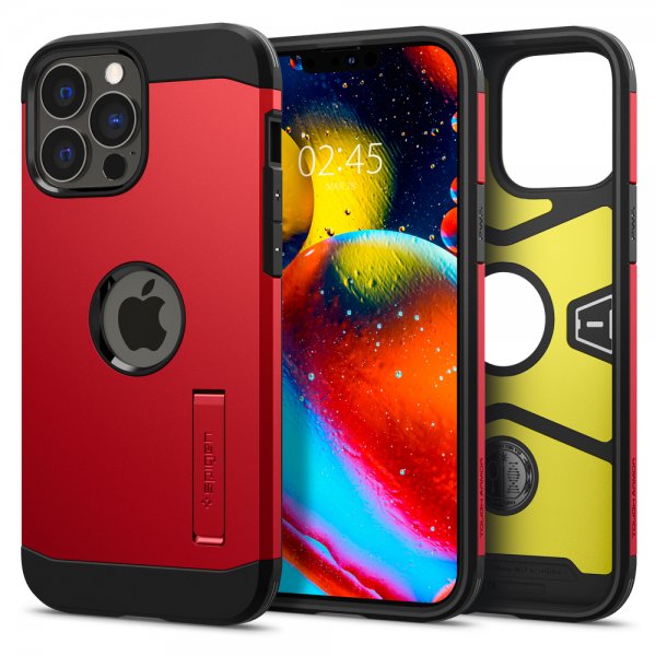 Spigen iPhone 13 Pro -suojakuori Tough Armor, punainen