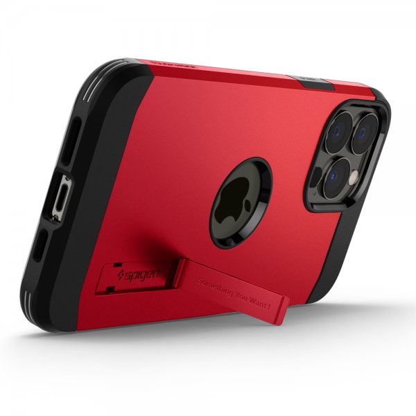 Spigen iPhone 13 Pro -suojakuori Tough Armor, punainen
