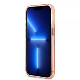 Guess iPhone 13 Pro -läpinäkyvä MagSafe-kuori, pinkki