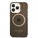 Guess iPhone 13 Pro -läpinäkyvä MagSafe-suojakuori, musta