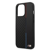 BMW iPhone 13 Pro Suojakuori Triangle Pattern Musta