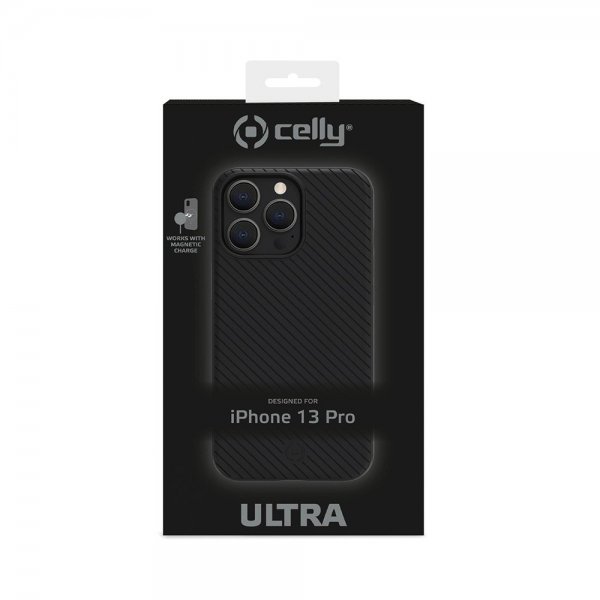 Celly iPhone 13 Pro -suojakuori ULTRAMAG, musta