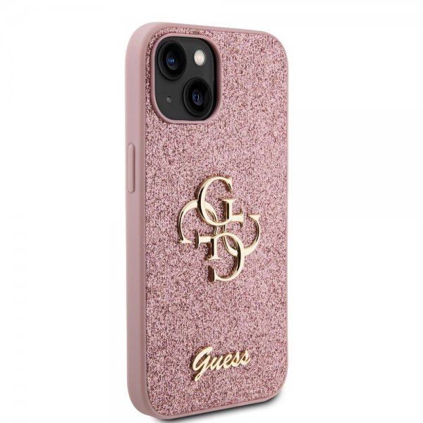Guess iPhone 13 Kuori Fixed Glitter Ruusukulta
