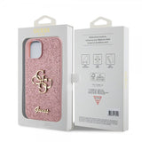 Guess iPhone 13 Kuori Fixed Glitter Ruusukulta