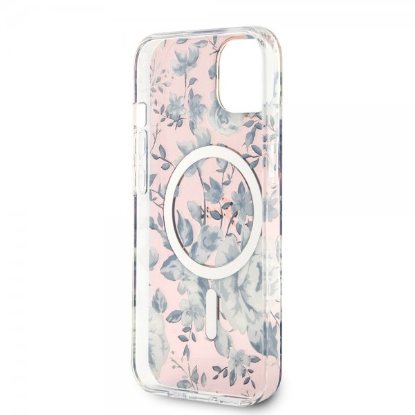 Guess iPhone 13 Kuori Flower MagSafe Ruusu