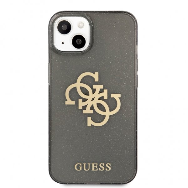 Guess iPhone 13 Glitteriä kuultava kuori, musta