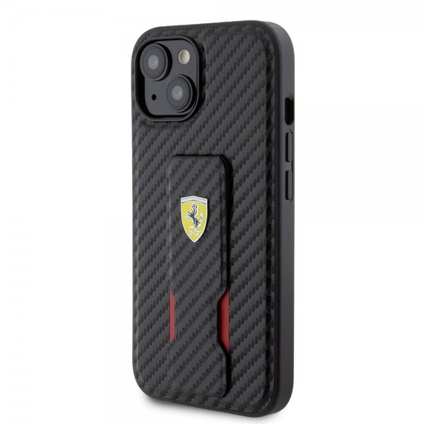 Ferrari iPhone 13 Kuori Grip Stand Function Musta