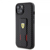 Ferrari iPhone 13 Kuori Grip Stand Function Musta