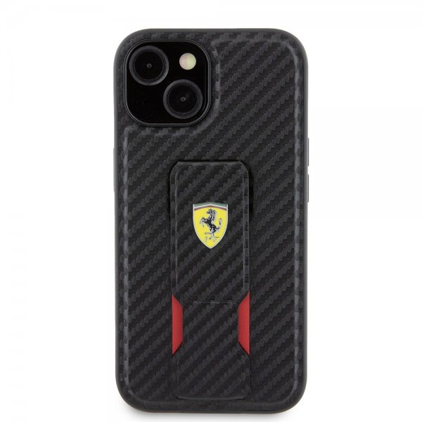 Ferrari iPhone 13 Kuori Grip Stand Function Musta