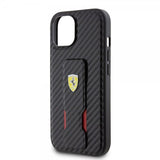 Ferrari iPhone 13 Kuori Grip Stand Function Musta