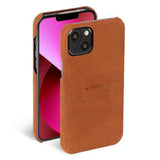 Krusell iPhone 13 Kuori Nahkakansi Konjakki