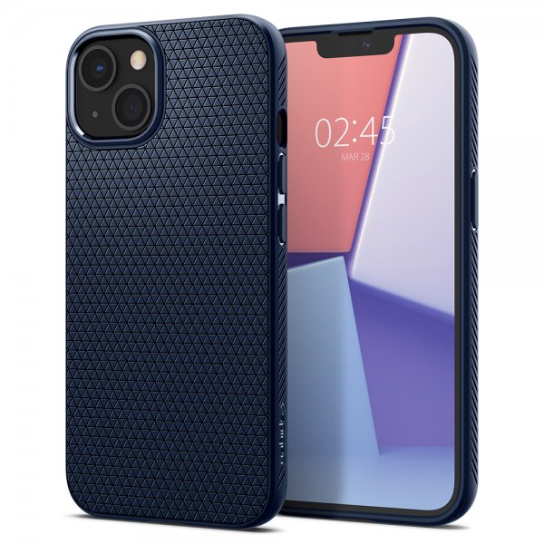 Spigen iPhone 13 -kuori Liquid Air Navy Blue