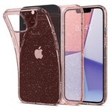 Spigen iPhone 13 -kuori Liquid Crystal Glitter Rose Quartz