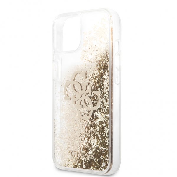 Guess iPhone 13 Kuori Liquid Glitter Kulta