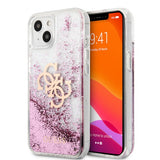 Guess iPhone 13 Kuori Liquid Glitter Pinkki