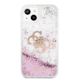 Guess iPhone 13 Kuori Liquid Glitter Pinkki