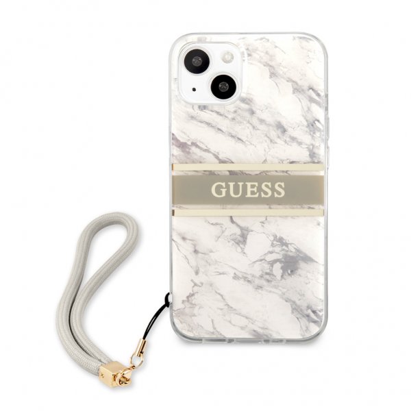 Guess iPhone 13 Kuori Marble Design Stripe Harmaa