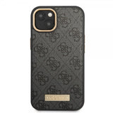 Guess iPhone 13 Kuori Metal Plate Logo MagSafe Musta