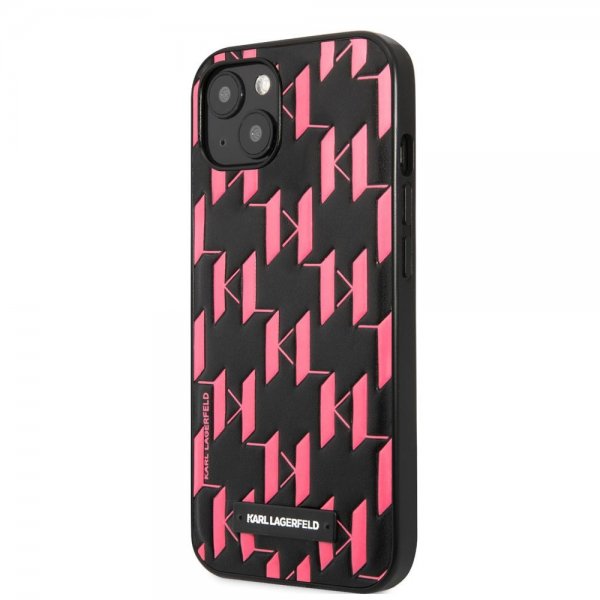 Karl Lagerfeld iPhone 13 Kuori Monogram Pattern Rosa
