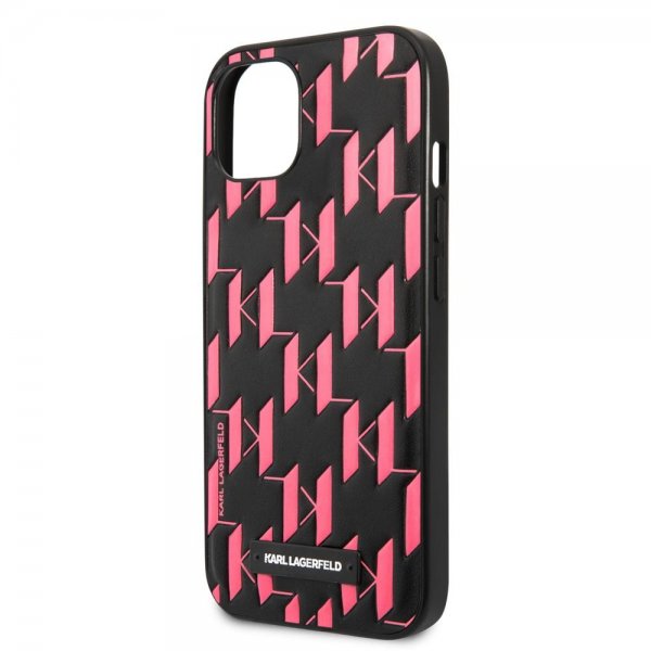 Karl Lagerfeld iPhone 13 Kuori Monogram Pattern Rosa