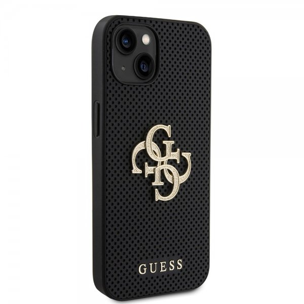 Guess iPhone 13 Kuori Perforated Glitter Musta