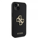 Guess iPhone 13 Kuori Perforated Glitter Musta